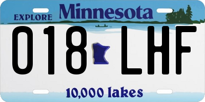 MN license plate 018LHF