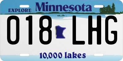 MN license plate 018LHG