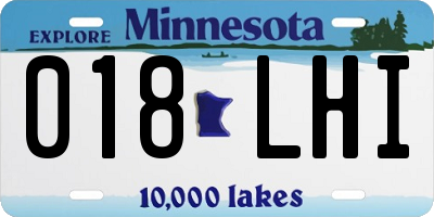 MN license plate 018LHI