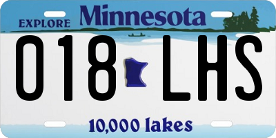 MN license plate 018LHS