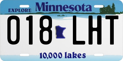 MN license plate 018LHT