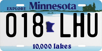 MN license plate 018LHU