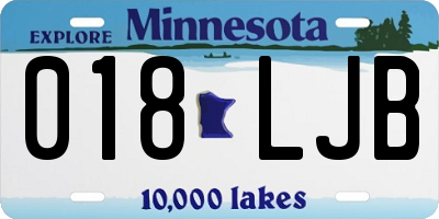 MN license plate 018LJB