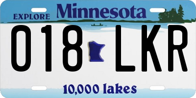 MN license plate 018LKR