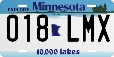 MN license plate 018LMX