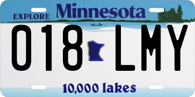 MN license plate 018LMY