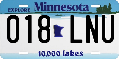 MN license plate 018LNU