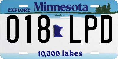 MN license plate 018LPD