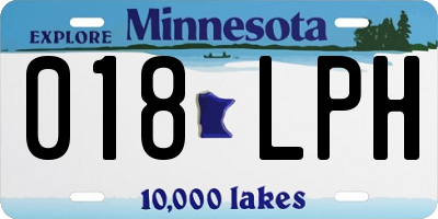 MN license plate 018LPH