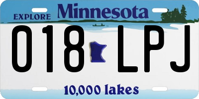MN license plate 018LPJ