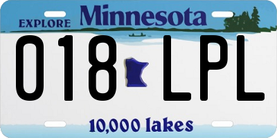MN license plate 018LPL