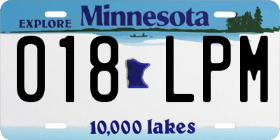 MN license plate 018LPM