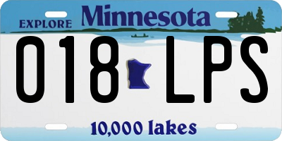 MN license plate 018LPS