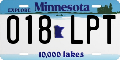 MN license plate 018LPT