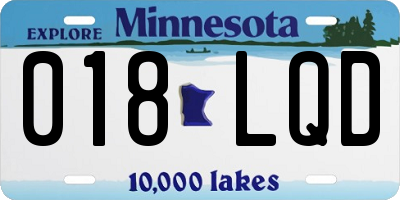 MN license plate 018LQD