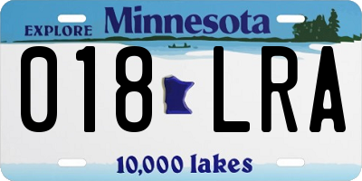 MN license plate 018LRA
