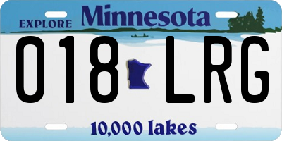 MN license plate 018LRG