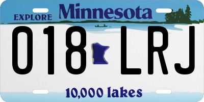 MN license plate 018LRJ