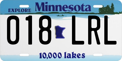 MN license plate 018LRL