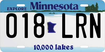 MN license plate 018LRN