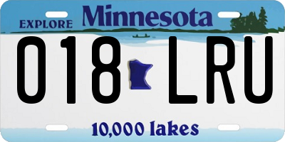 MN license plate 018LRU