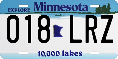 MN license plate 018LRZ
