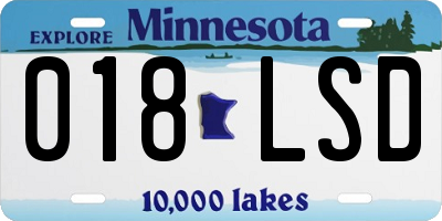 MN license plate 018LSD