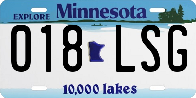 MN license plate 018LSG