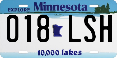 MN license plate 018LSH