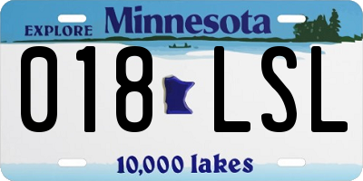 MN license plate 018LSL