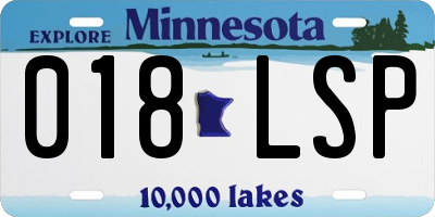 MN license plate 018LSP