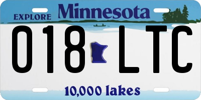 MN license plate 018LTC