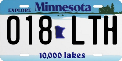 MN license plate 018LTH
