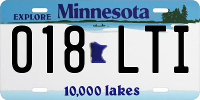 MN license plate 018LTI