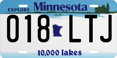 MN license plate 018LTJ