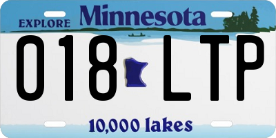 MN license plate 018LTP