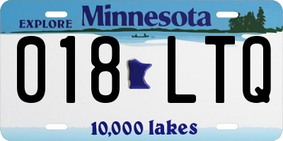 MN license plate 018LTQ