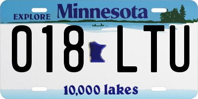 MN license plate 018LTU