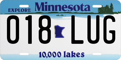 MN license plate 018LUG