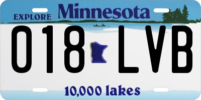 MN license plate 018LVB