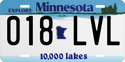 MN license plate 018LVL