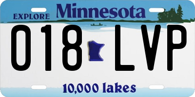 MN license plate 018LVP