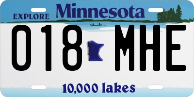 MN license plate 018MHE