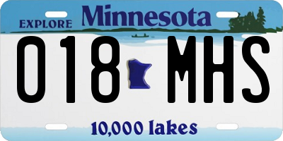 MN license plate 018MHS