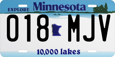 MN license plate 018MJV