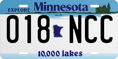 MN license plate 018NCC