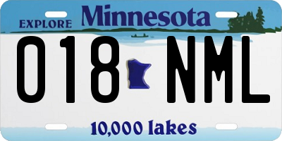 MN license plate 018NML