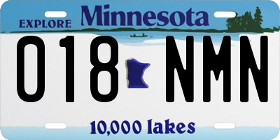 MN license plate 018NMN