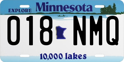 MN license plate 018NMQ