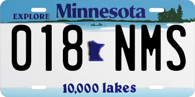 MN license plate 018NMS